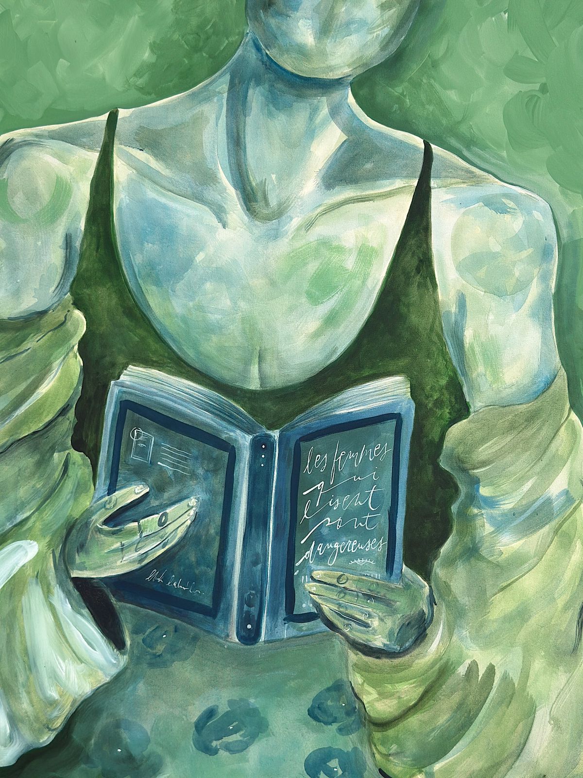 Quadro Les femmes qui lisent sont dangereuses #04 | 83 x 98 cm - Imagem 2