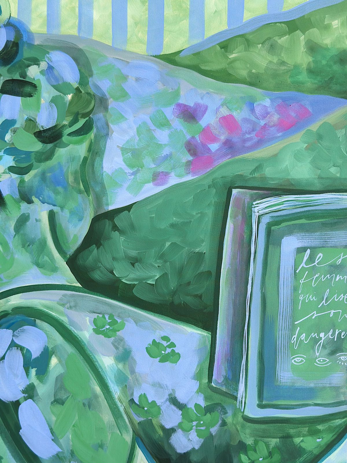 Quadro Les femmes qui lisent sont dangereuses #05 | 83 x 98 cm - Imagem 2