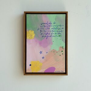 Quadro Inundada de coragens | 22,5 x 32,5 cm